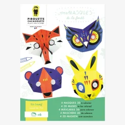 Best Sale Pirouette Cacahouete Creative Leisure Kit: 4 Forest Animal Masks To Make And Color