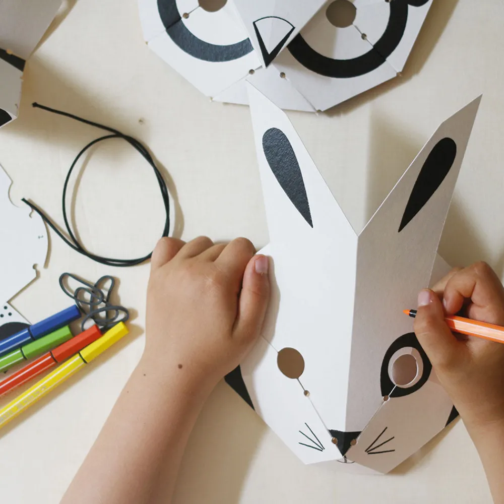 Cheap Pirouette Cacahouete Creative Leisure Kit: 4 Forest Animal Masks To Make And Color