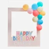 Best Sale Ginger Ray Customizable Birthday Frame With Multicolored Balloons