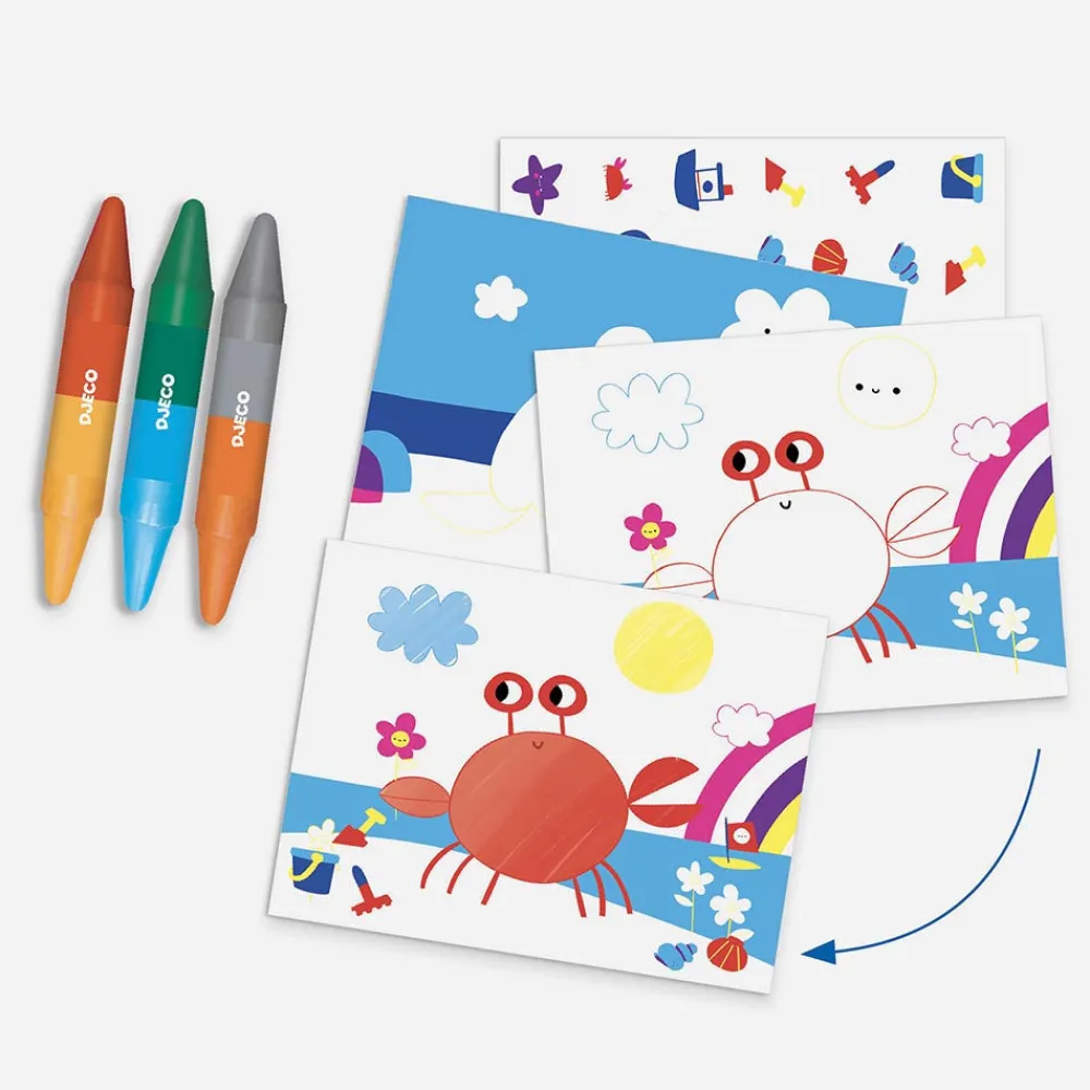 Cheap Djeco Cutting And Gluing Activity: Marine Animals