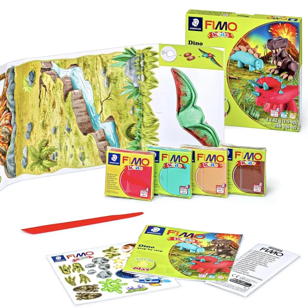 New Graine Créative Diy Dino Kit In Fimo Clay