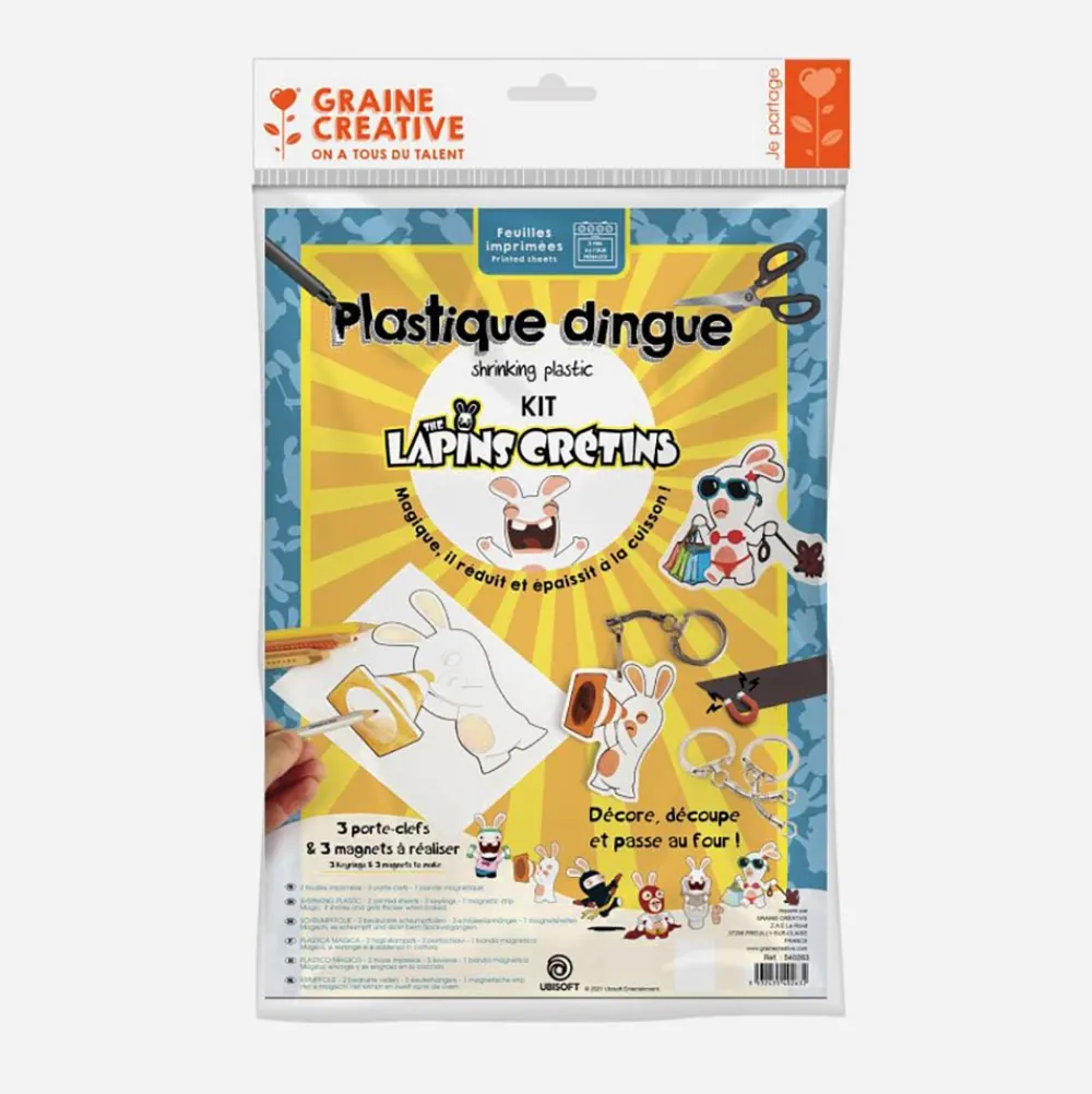 New Graine Créative Diy Kit For Raving Rabbits Keyrings And Magnets