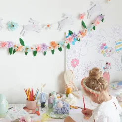 Cheap Meri Meri Easter Garlands: 1 Flower Garland And 1 Bunny Garland