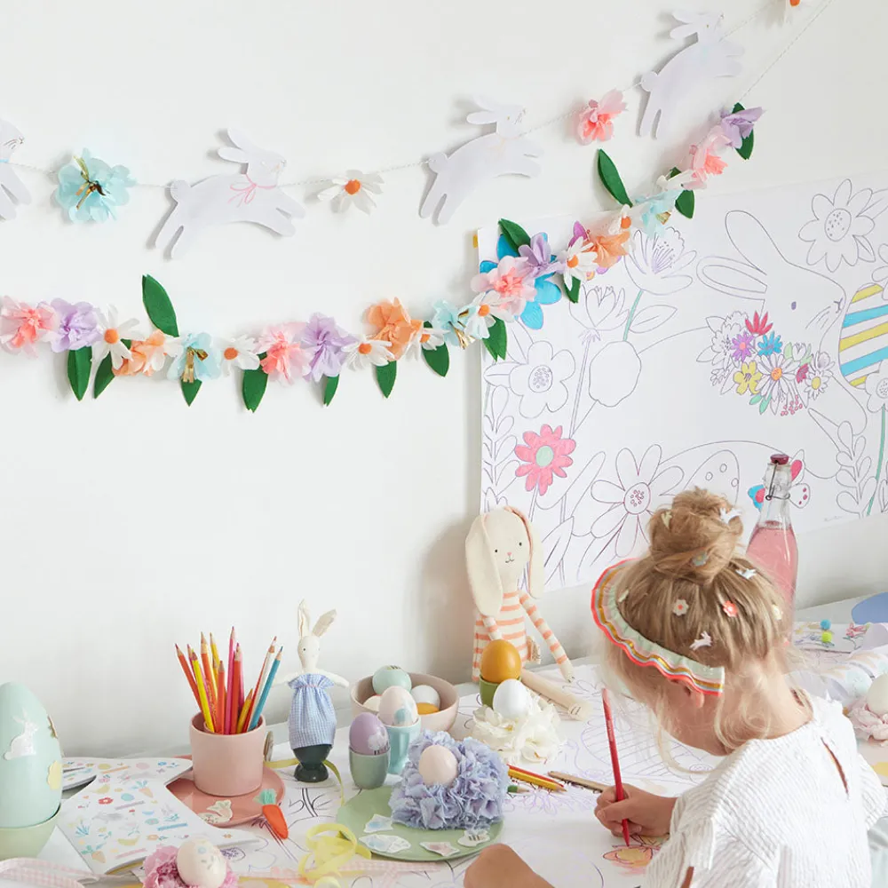 Cheap Meri Meri Easter Garlands: 1 Flower Garland And 1 Bunny Garland