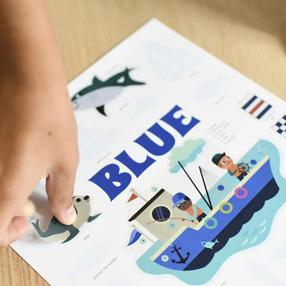 Online Poppik Educational Poster + 27 Stickers: Blue Sea