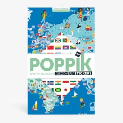 Cheap Poppik Educational Poster + 200 Stickers: Flags Of The World