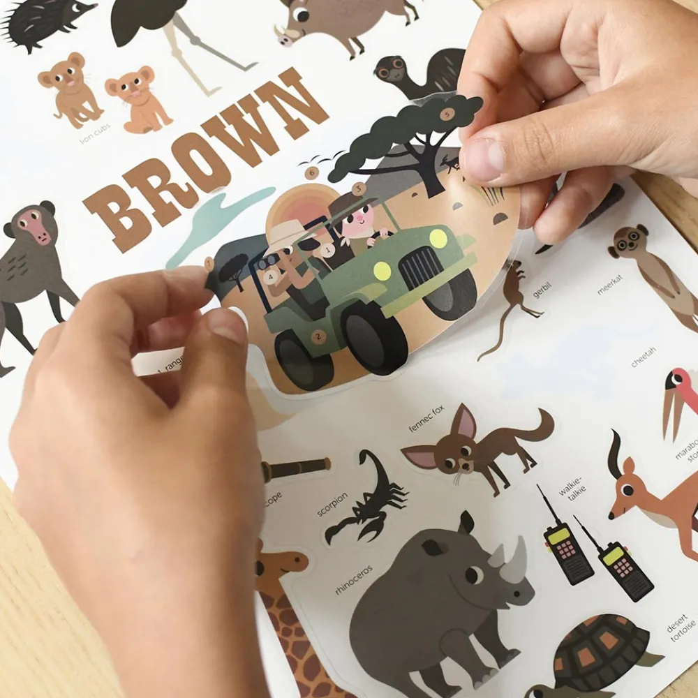 Shop Poppik Educational Poster + 27 Stickers: Safari