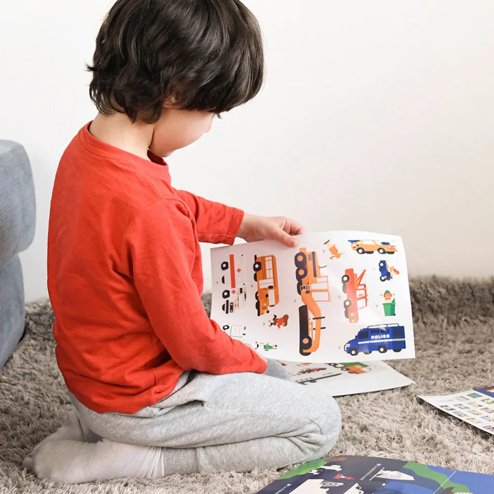 Cheap Poppik Educational Poster + 44 Stickers: Vehicles