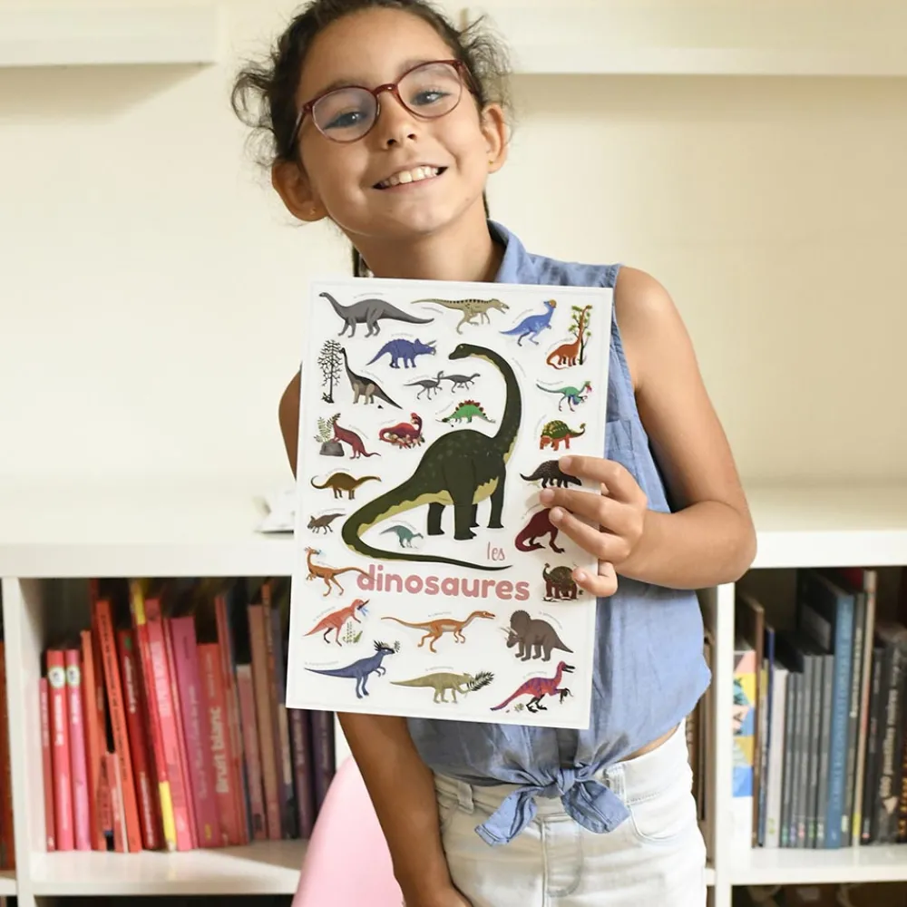 Store Poppik Educational Poster + 26 Stickers: Dinosaur