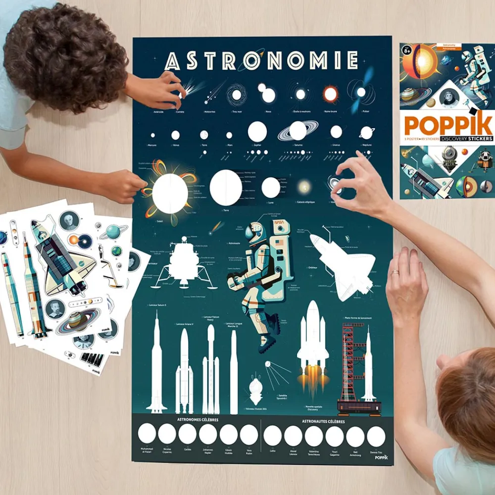 Best Poppik Educational Poster + 44 Stickers: Astronomy