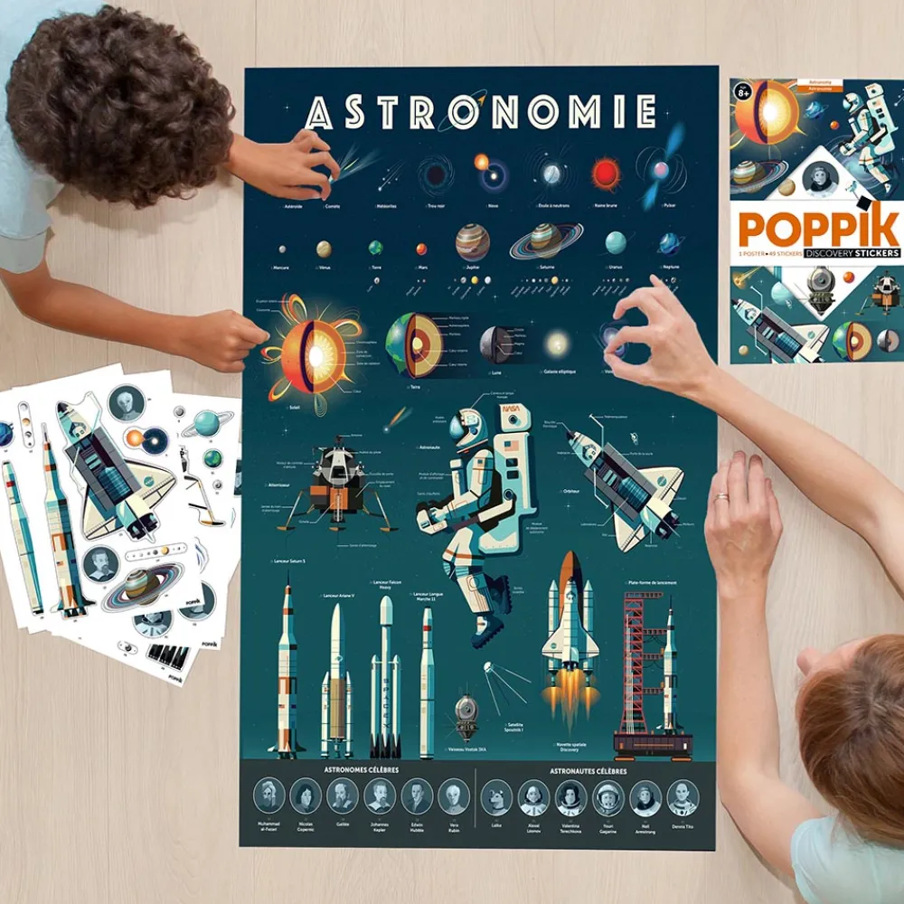 Best Poppik Educational Poster + 44 Stickers: Astronomy