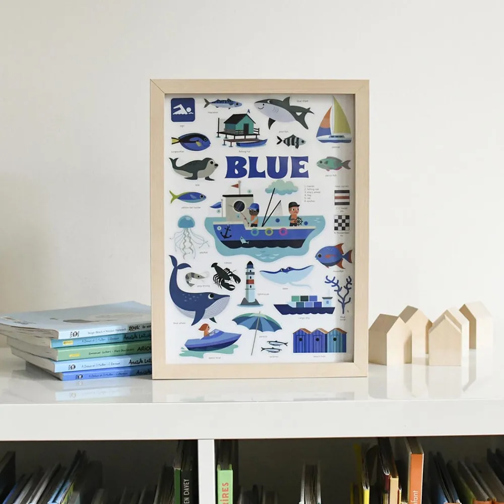 Discount Poppik Educational Poster + 27 Stickers: Blue Sea