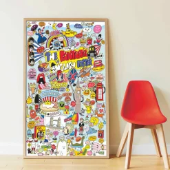 New Poppik Educational Poster + 85 Stickers: 100% English