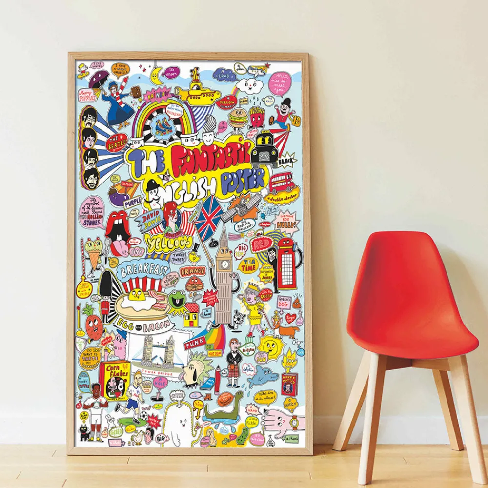 New Poppik Educational Poster + 85 Stickers: 100% English