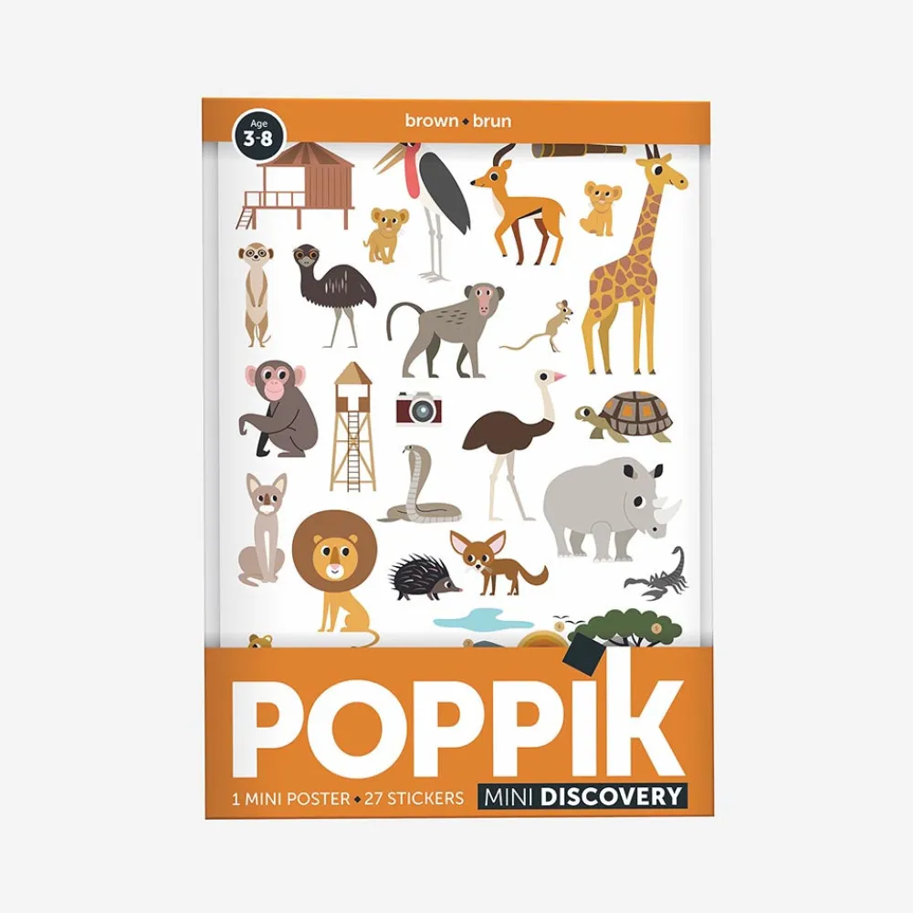 Cheap Poppik Educational Poster + 27 Stickers: Safari