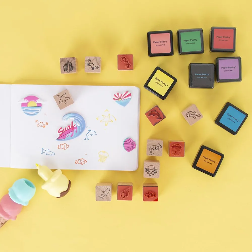 Outlet Rico Design Essentials Mix India Ink Stamp Kit