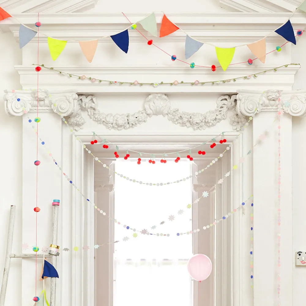Best Sale Meri Meri Fabric Colored Pennant Garland