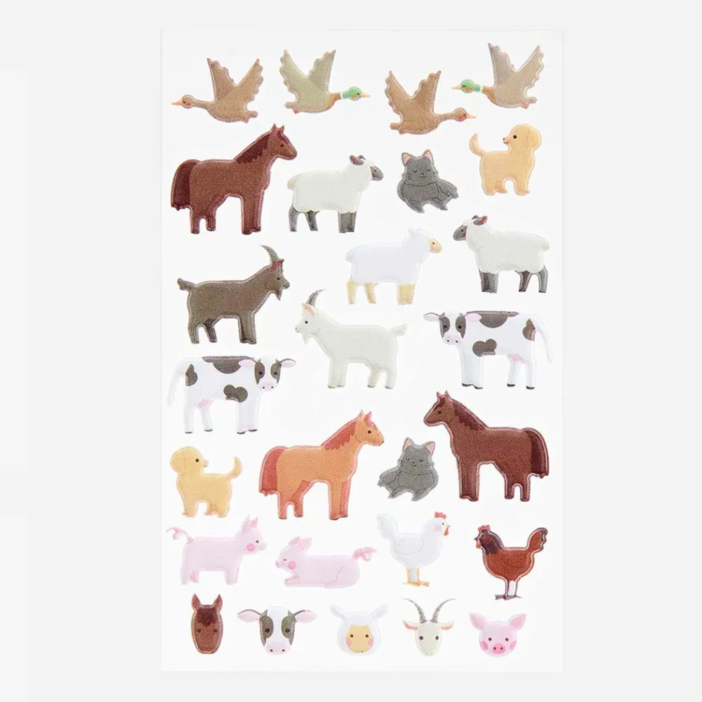 Cheap Rico Design Farm Animal Embossed Stickers