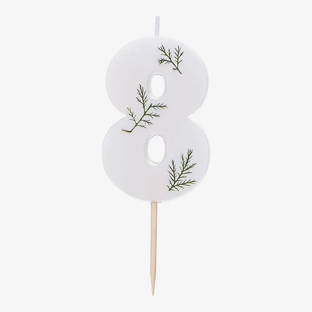 Clearance Ginger Ray Foliage Birthday Candle