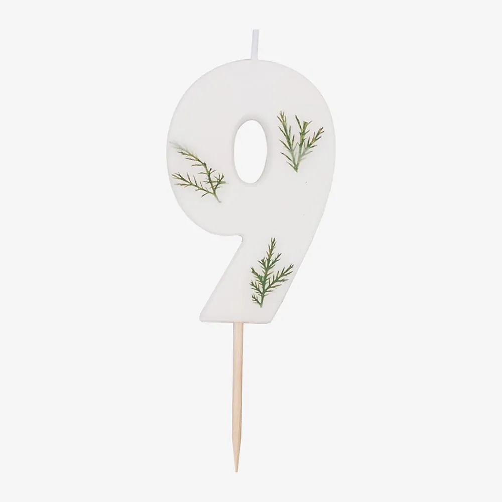 Clearance Ginger Ray Foliage Birthday Candle