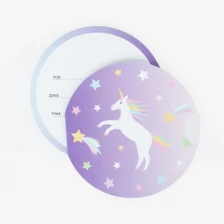 Hot My Little Day Galactic Unicorn Birthday Invitation (8)
