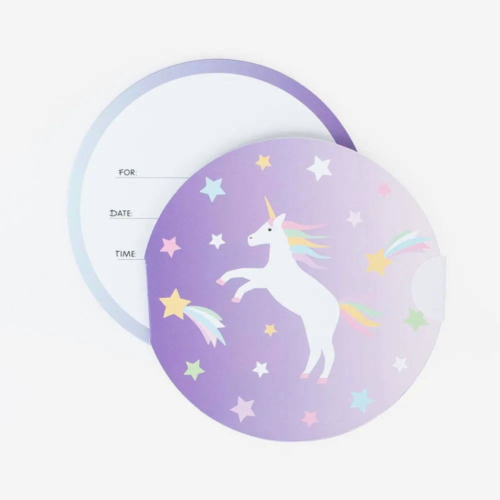 Hot My Little Day Galactic Unicorn Birthday Invitation (8)