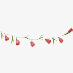 New Rico Design Garland Red Paper Flowers