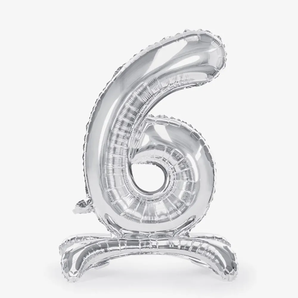 Best Party Deco Giant Air Balloon - Silver Number Balloon