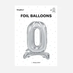 Best Party Deco Giant Air Balloon - Silver Number Balloon