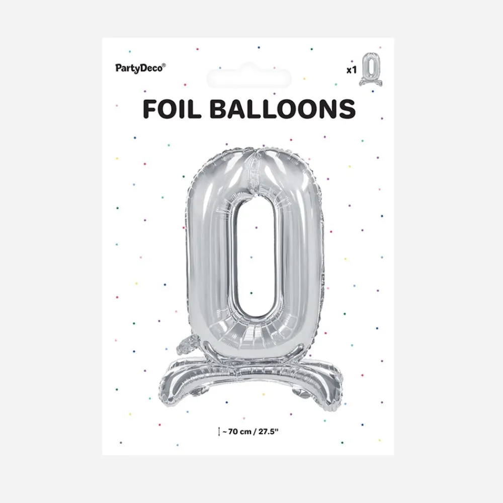 Best Party Deco Giant Air Balloon - Silver Number Balloon