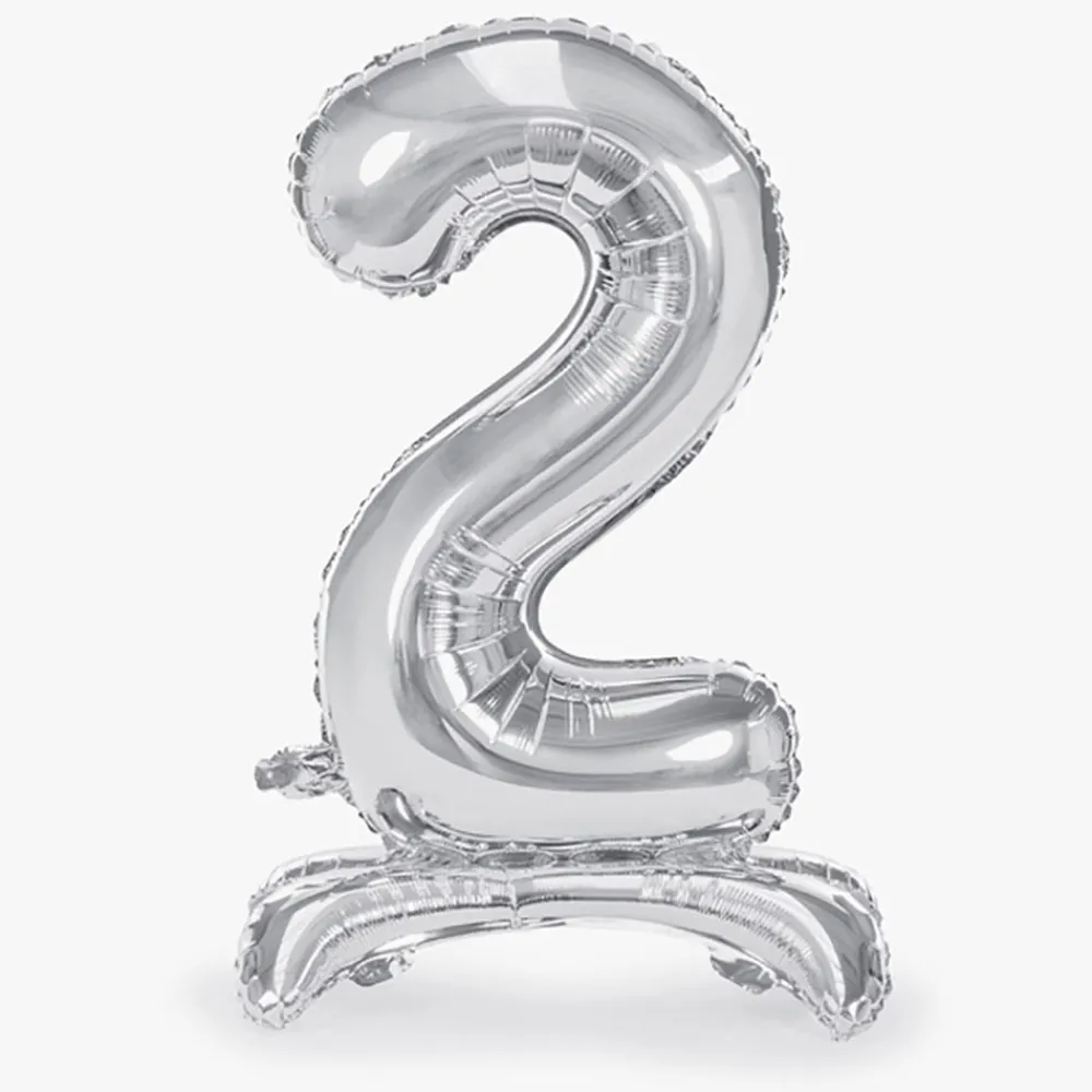 Best Party Deco Giant Air Balloon - Silver Number Balloon