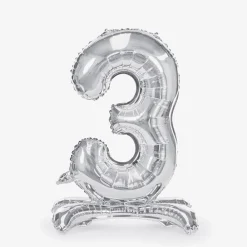 Best Party Deco Giant Air Balloon - Silver Number Balloon