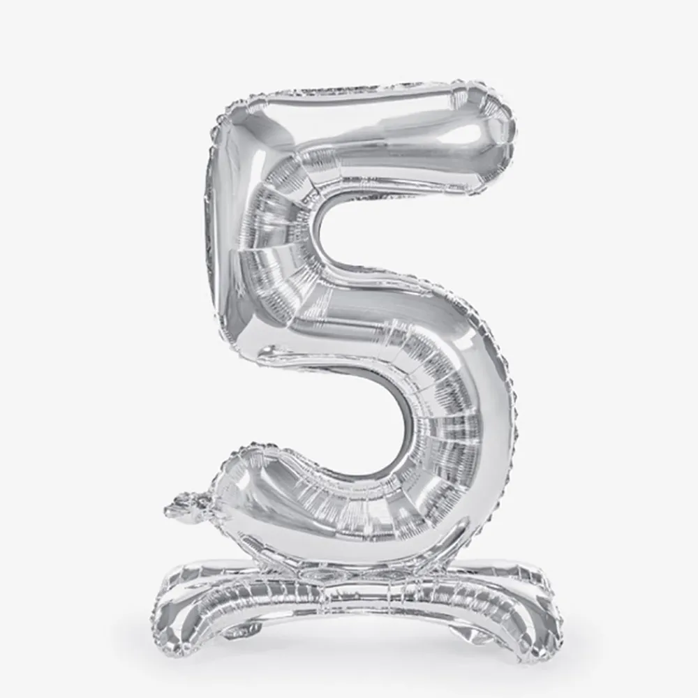 Best Party Deco Giant Air Balloon - Silver Number Balloon
