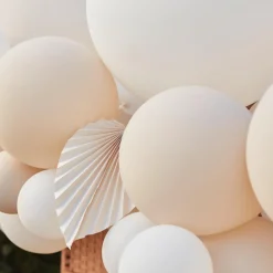 Hot Ginger Ray Giant Balloon Arch: Nude + Palm Leaves