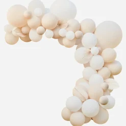 Hot Ginger Ray Giant Balloon Arch: Nude + Palm Leaves