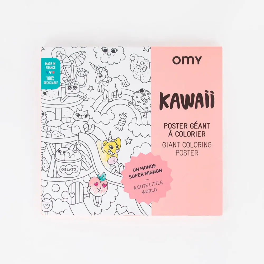 Hot Omy Giant Coloring Poster Kawaii