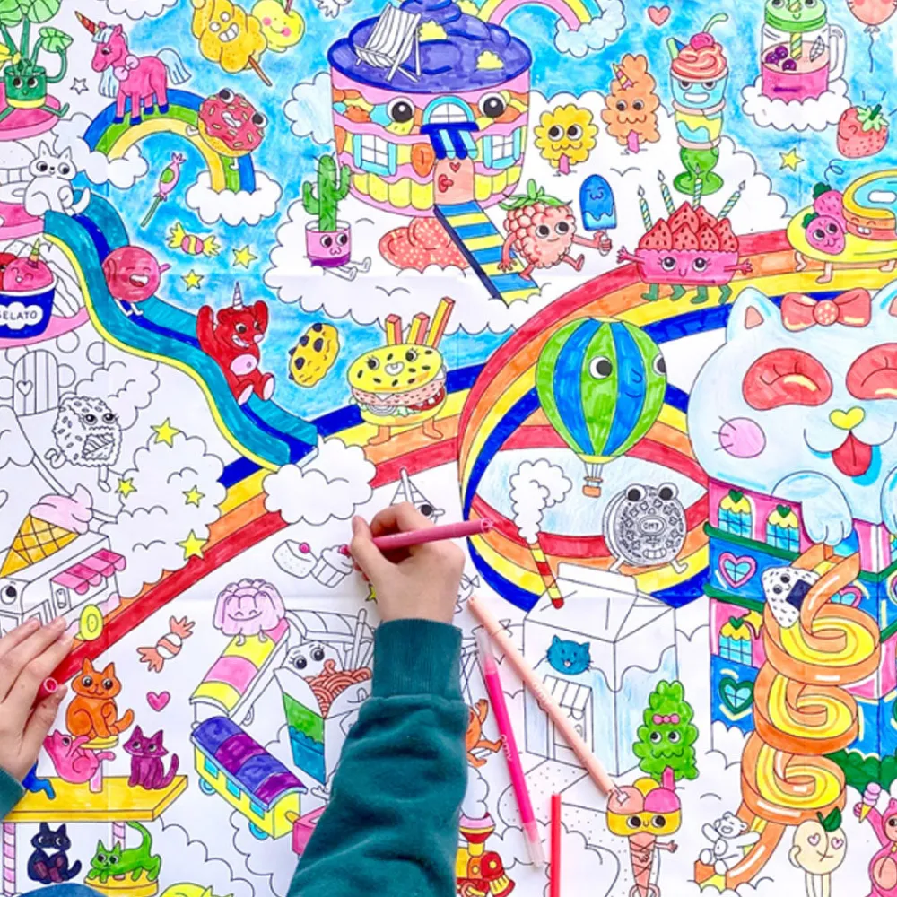 Hot Omy Giant Coloring Poster Kawaii