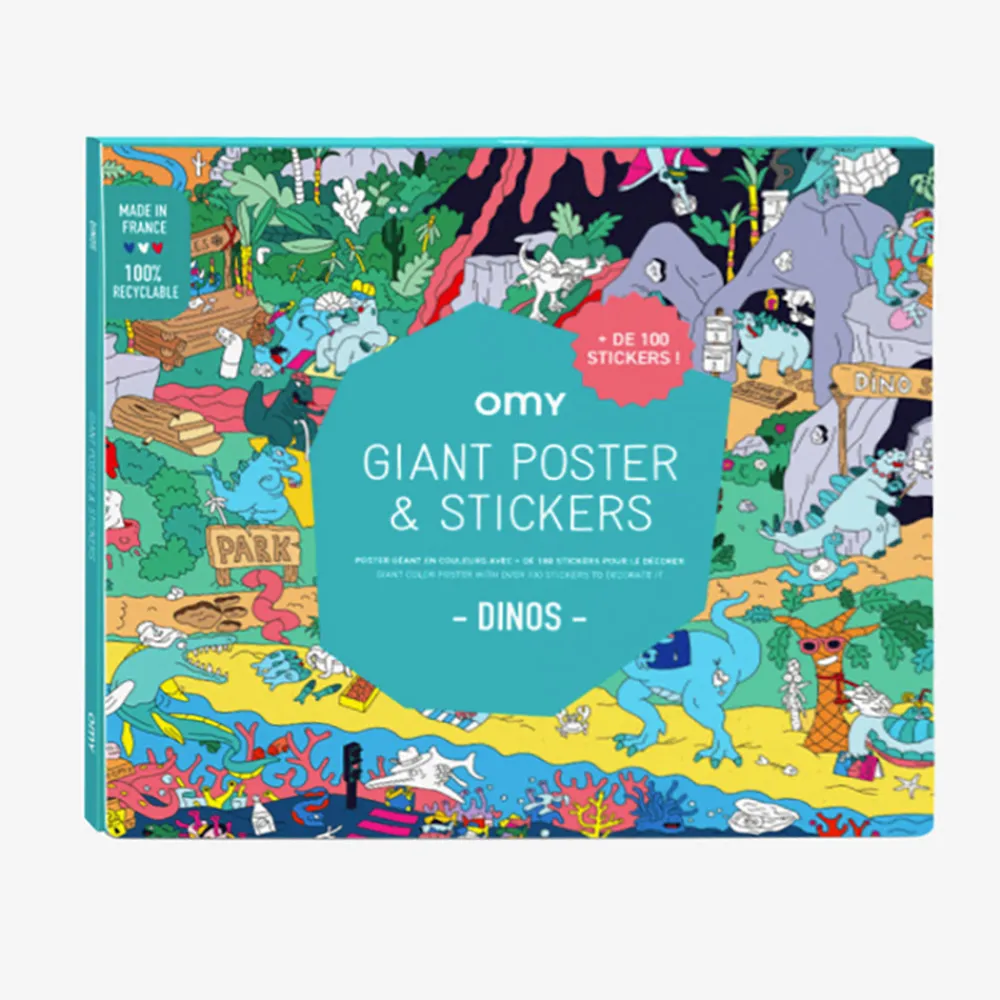 Cheap Omy Giant Dinosaur Poster With Stickers