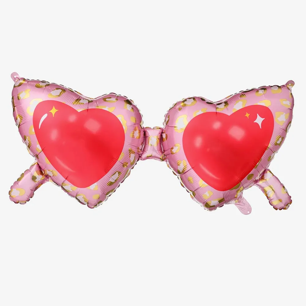 Clearance Party Deco Giant Heart Glasses Balloon