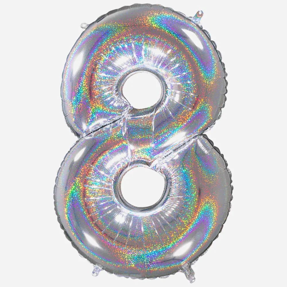 Clearance Grabo Balloons Giant Helium Balloon - Giant Holographic Number Balloon