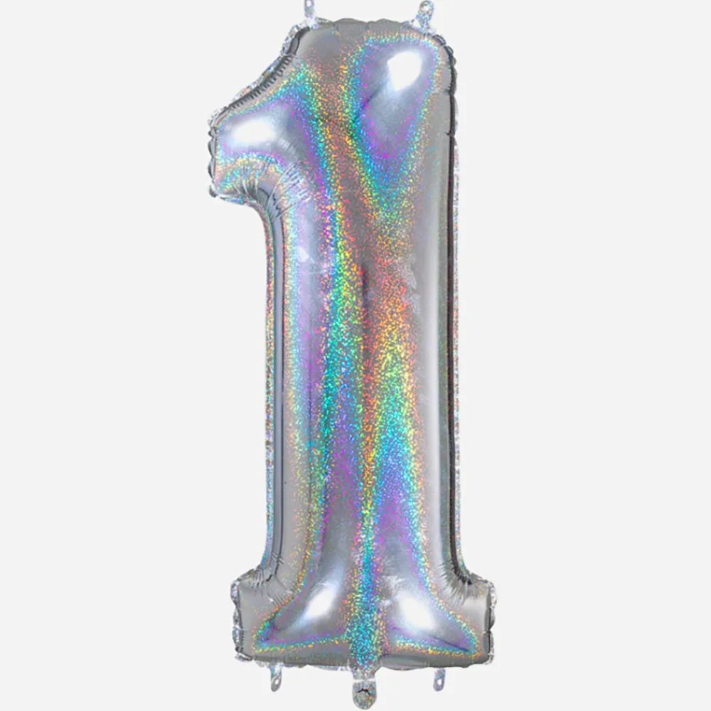 Clearance Grabo Balloons Giant Helium Balloon - Giant Holographic Number Balloon