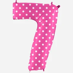 Discount Grabo Balloons Giant Helium Balloon - Giant Pink Number Balloon With White Polka Dots