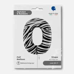 Online Grabo Balloons Giant Helium Balloon - Giant Zebra Number Balloon