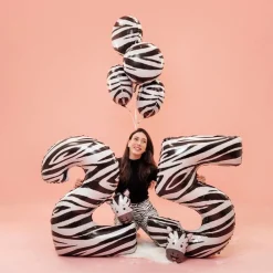 Online Grabo Balloons Giant Helium Balloon - Giant Zebra Number Balloon