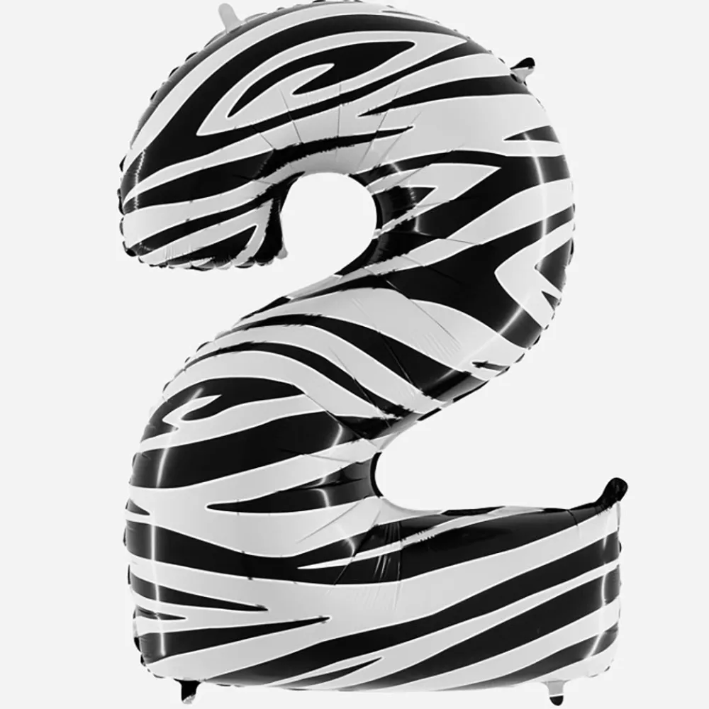 Online Grabo Balloons Giant Helium Balloon - Giant Zebra Number Balloon