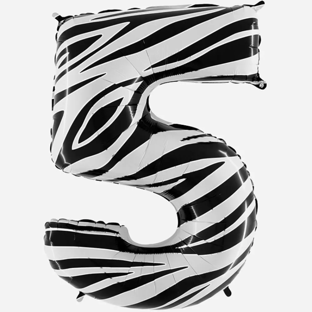 Online Grabo Balloons Giant Helium Balloon - Giant Zebra Number Balloon