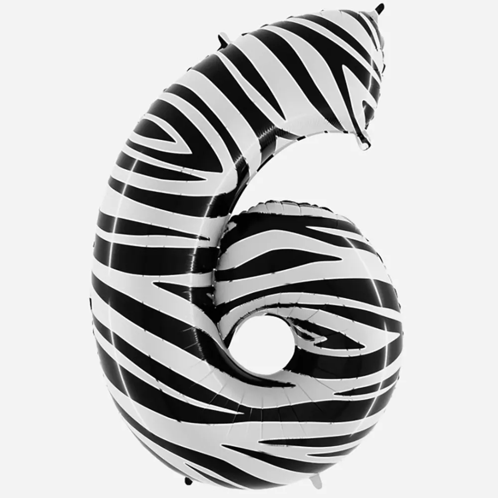 Online Grabo Balloons Giant Helium Balloon - Giant Zebra Number Balloon