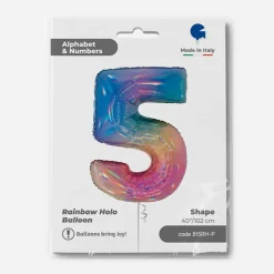 Hot Grabo Balloons Giant Helium Balloon - Giant Rainbow Number Balloon