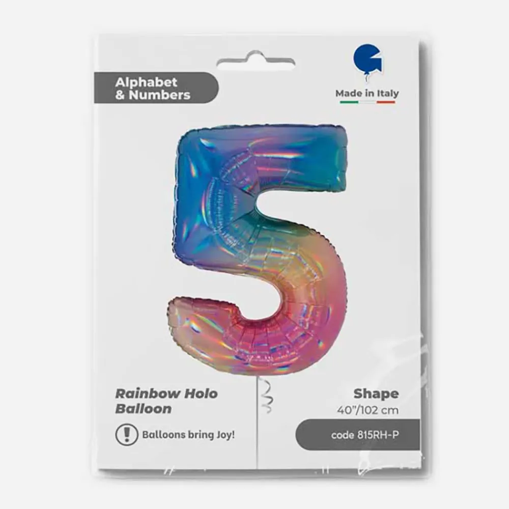 Hot Grabo Balloons Giant Helium Balloon - Giant Rainbow Number Balloon