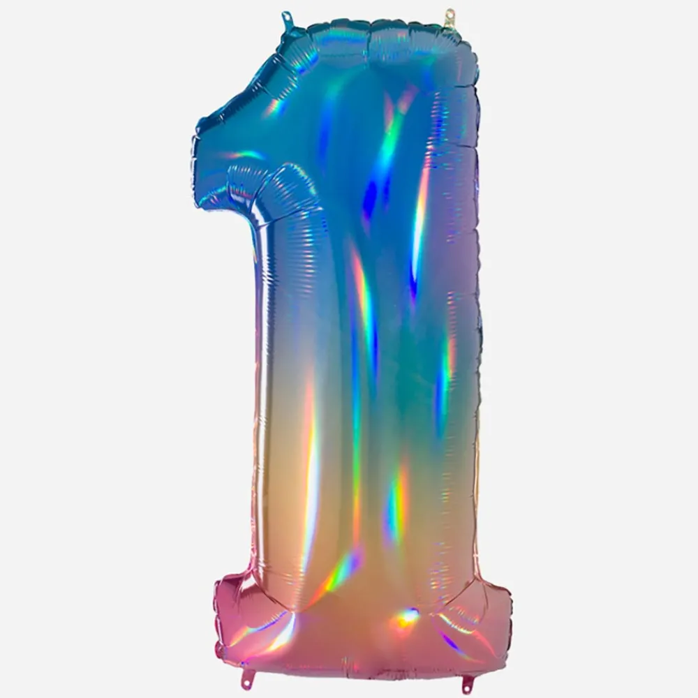 Hot Grabo Balloons Giant Helium Balloon - Giant Rainbow Number Balloon